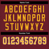 Maxcorners Custom Burgundy Gold-White Split Fashion Football Jersey LM2605