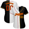 Maxcorners Custom Black Red-White Authentic Split Fashion Baseball Jersey LM2605