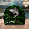 Maxcorners Fishing Neon Green Energy Burst Customized Name 3D Cap