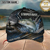 Maxcorners Fishing Geometric Metal Armor Lakeside Scene Customized Name 3D Cap