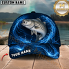 Maxcorners Fishing Blue Water Splash Customized Name 3D Cap
