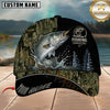 Maxcorners Fishing Black Bark Camouflage Customized Name 3D Cap