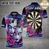 Maxcorners Darts Gothic Mask Roses Dartboard Art Multi Options Personalized Name, Team Name 3D Shirt