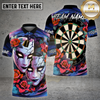 Maxcorners Darts Gothic Mask Roses Dartboard Art Multi Options Personalized Name, Team Name 3D Shirt