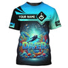 Maxcorners Scuba Diving Explore The Ocean Custom Name 3D Zipper Hoodie Personalized Gift For Diver Lovers LM2111