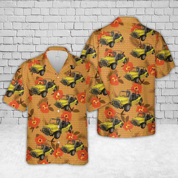 Maxcorners Personalized 1984 British Leyland Moke Car Hawaiian Shirt, Custom Photo Car Aloha Shirts