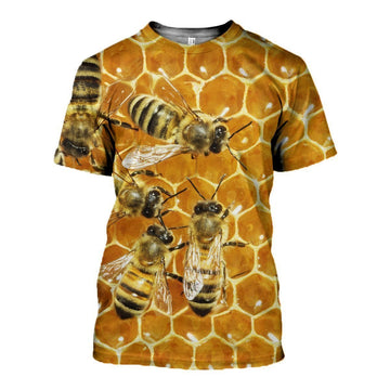 Maxcorners Custom Name I'm A Bee Keeper Beehive Men's Shirt 11 LM1304