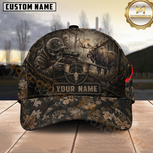 Maxcorners Hunting Skull Sniper Forest Personalized 3D Cap