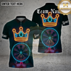 Maxcorners Darts Shirt Neon Dartboard Crown Glow Multioptions Personalized Name, Team Name Unisex 3D Shirt (4 Colors)