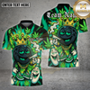 Maxcorners Bowling Shirt King Smoking Ball Multioptions Personalized Name, Team Name Unisex 3D Shirt (4 Colors)