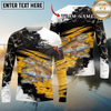 Maxcorners  Fishing Rustic Camouflage Personalized Name, Team Name Long Sleeve Shirt (9 Fish Species)