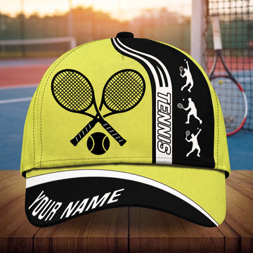 Maxcorners Pro Enthusiast 3D Tennis Personalized Name Cap