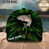 Maxcorners Fishing Neon Green Energy Burst Customized Name 3D Cap
