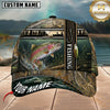 Maxcorners Fishing Patriotic Camo Flag Customized Name 3D Cap