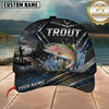 Maxcorners Fishing Geometric Metal Armor Lakeside Scene Customized Name 3D Cap