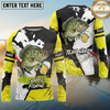 Maxcorners Fishing Funny Beer Fish Personalized Name, Team Name Long Sleeve Shirt (9 Fish Species)