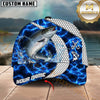 Maxcorners Fishing Electric Water Hexagon Personalized Classic Cap (12 Fish Species)