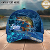 Maxcorners Fishing Neon Splash Abstract Dark Pattern Personalized Name Classic 3D Cap (9 Breeds)