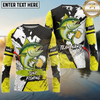 Maxcorners Fishing Funny Beer Fish Personalized Name, Team Name Long Sleeve Shirt (9 Fish Species)