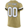 Maxcorners Custom Vegas Gold White-Black Mesh Authentic Football Jersey LM2605