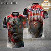Maxcorners Bowling Shirt Bulldog Rage Bowling Pins Multioptions Personalized Name, Team Name Unisex 3D Shirt (4 Colors)