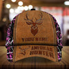 Maxcorners American Hunter Leather Pattern 3D Multicolor Personalized Cap