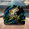 Maxcorners Fishing Neon Splash Angler Hat Personalized Name Classic 3D Cap (9 Breeds)