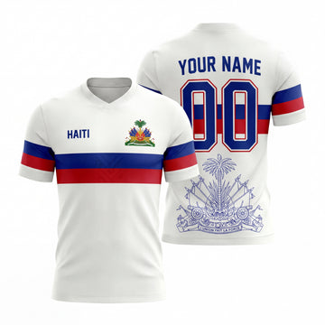 Maxcorners Haiti Soccer Fan Personalized Shirt 3D Football Jersey Custom Name Number Gift For Fans