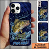 Maxcorners Honeycomb Texture Custom Name Fishing Phone Case