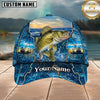 Maxcorners Fishing Ocean Sunset Scene Customized Name 3D Cap