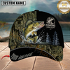 Maxcorners Fishing Black Bark Camouflage Customized Name 3D Cap
