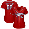 Maxcorners Custom Red White-Navy Baseball Jersey LM2605