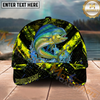 Maxcorners Fishing Neon Splash Personalized Name Classic 3D Cap (9 Breeds)