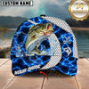 Maxcorners Fishing Electric Water Hexagon Personalized Classic Cap (12 Fish Species)