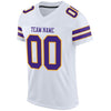 Maxcorners Custom White Purple-Gold Mesh Authentic Football Jersey LM2605