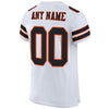 Maxcorners Custom White Black-Orange Mesh Authentic Football Jersey LM2605