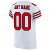 Maxcorners Custom White Red-Black Mesh Authentic Football Jersey LM2605