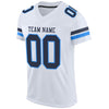 Maxcorners Custom White Navy-Powder Blue Mesh Authentic Football Jersey LM2605