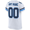 Maxcorners Custom White Navy-Powder Blue Mesh Authentic Football Jersey LM2605