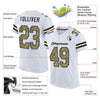 Maxcorners Custom White Camo-Black Mesh Authentic Football Jersey LM2605