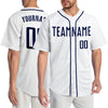 Maxcorners Custom White Navy Authentic Baseball Jersey LM2605