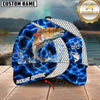 Maxcorners Fishing Electric Water Hexagon Personalized Classic Cap (12 Fish Species)