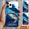 Maxcorners Fishing Blue Ocean Compass Star Pop Art Personalized Name Phone Case (10 Fish Species)