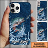 Maxcorners Fishing Jumping Fish Lure Action Personalized Name Phone Case (10 Fish Species)