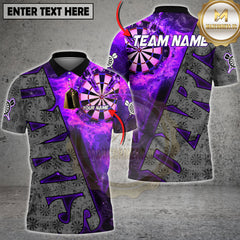 Maxcorners Fire Dartboard Flame Graphic Multi Options Personalized Name, Team Name 3D Shirt (5 Colors)