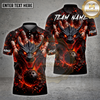 Maxcorners Dragon Bowling Lava Inferno Multiple Options Personalized Name, Team Name 3D Shirt