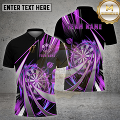 Maxcorners Darts Shirt Electric Cyan Lightning Dartboard Multi Options Personalized Name, Team Name 3D Shirt