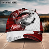 Maxcorners Fishing Red Dark Pattern Sport Pattern Personalized Name 3D Cap (11 Breeds)