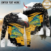 Maxcorners  Fishing Rustic Camouflage Personalized Name, Team Name Long Sleeve Shirt (9 Fish Species)