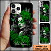 Maxcorners Red Rose Gothic Woman Butterfly Dark Art Multicolor Options Personalized Name 3D Phonecase